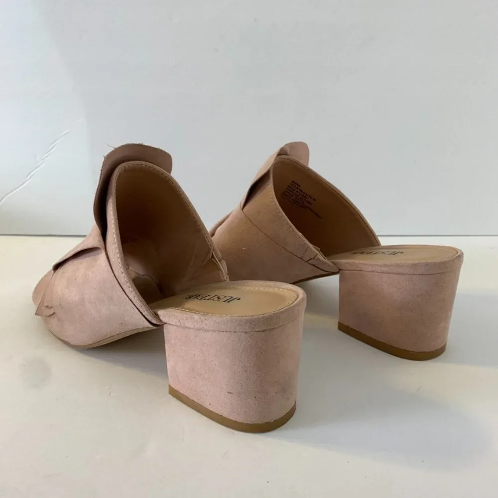 JustFab Blush Pink Minna Heeled Mule